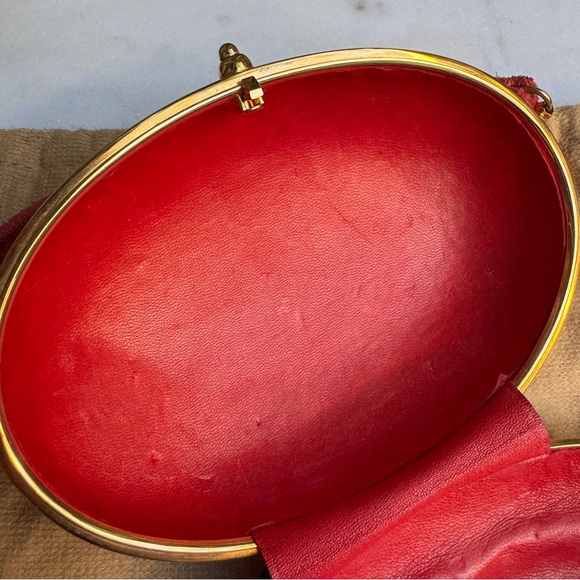 Hermès Oursin Minaudière Pochette Doblis Suede Leather Crossbody - Picture 13 of 16